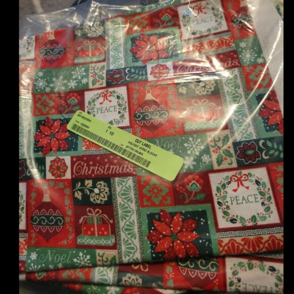 Other - 1 yard Holiday word blocks fabric